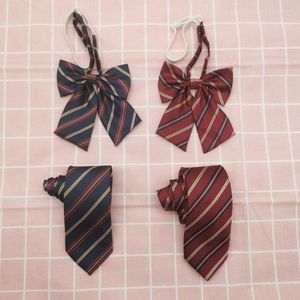 Bow Ties JK Stripe College 스타일 셔츠 학생 넥타이 여성 정식 착용 비즈니스 뱅크 Cravatta Uomobow