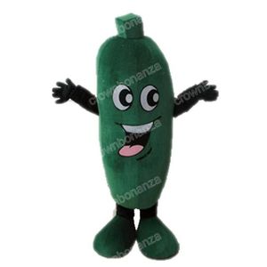 Halloween Green Cucumber Mascote Costume Cartoon VEGELE TEMO PERSONAGEM ADULTOS TAMANHO DE CARNAVAL DE CARNIVAL DE FESTA DE BRINIDADE DE BRINIDADE