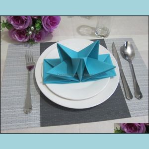 Folded Color Paper Napkins Drop Delivery 2021 Table Napkin Home Textiles Garden Ccirv