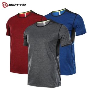 Fora para homens que executam camisetas de manga curta academia de ginástica rápida seca slim slim top top multiuso esportes roupas respiráveis ​​d220615