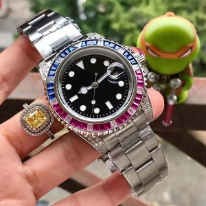 Mens Automatic Mechanical Watch 41mm 904L Rostfritt stål Sapphire Diamond Water Resistant Luminous Watches Montre de Luxe