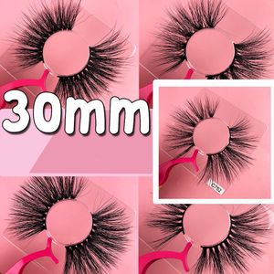 1 par 30mm Full Strip Lashes Partihandel CrissCross Long Mink Eyelashes Reusable False Eyelashes Volymförlängning