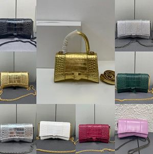 Designers axelväska handväska koppling tote halv måne hobos väskor kedja plånböcker bokstäver krokodil hasp hantera geometriska dam kvinnor lyxhandväskor
