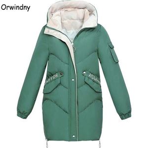 Orwindny Wadded Clothing Female 2020 New Women S Winter Jacket Cotton Jacket Slim Parkas Ladies Coats Plus Size M LJ201021