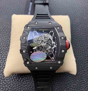 Business Date Richamill Watch Leisure RMS35-01 hela automatiska mekaniska klockband Mens