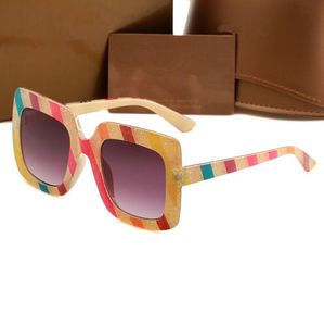Óculos de sol de designer de moda homem mulher óculos de sol de luxo retângulo adumbral 10 cores armação completa opcional qualidade superior