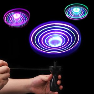 재미있는 야외 스포츠 케이블 UFO 장난감 LED 조명 UFO 부모-자식 상호 작용 크리에이티브 7 색 스플릿