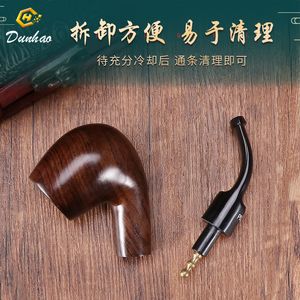 pipe Ebony curved filter mini small pipe portable men's wooden hammer palm