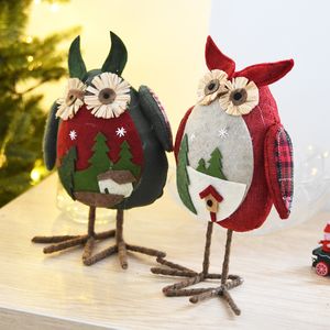 Arrivo Natale Big Eye Owl Peluche Ornamento di Natale Home Party Decor Decorazioni natalizie per la casa Bambini Bambola regalo di Natale 201027