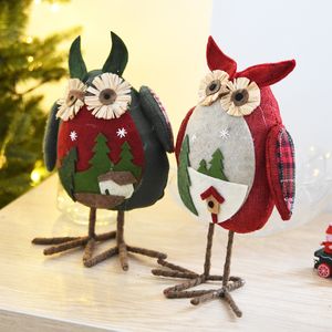 Ankunft Weihnachten Big Eye Eule Plüsch Weihnachten Ornament Home Party Dekor Weihnachtsdekorationen für Zuhause Kinder Weihnachtsgeschenk Puppe 201027