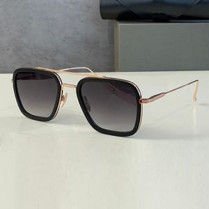 Modedesigner-Sonnenbrille für Damen und Herren, Sommerstil, FLIGHT 006, Anti-Ultraviolett, Retro-Platte, quadratische Sonnenbrille, Vollrahmen, 18 Karat Gold, zufällige Box