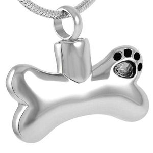 Puppy's My Most Loving Bone Cremation Urns For Ashes Stainless Steel Urn Pendant Dog Printed Pet Necklaces270f