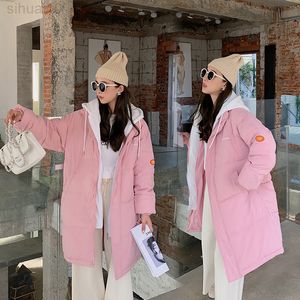 2022 New Parkas Women Winter Jacket Snow Wear Long Toat с капюшоном тепло