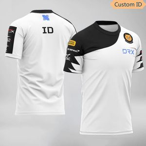 T shirt maschile E Sports Team Uniform Lck Dragonx Drx Player Maglietta Maglietta personalizza ID Fans Game T Shirts Men Donne Nome personalizzato Tees Shirtm