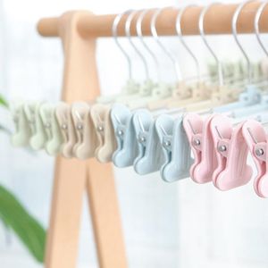 Hangers & Racks 31cm 10 Pcs/lot Plastic Pants Drying Rack For Skirts Trousers With Clips Hanging No Trace Multifunction Closet Organizer