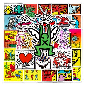 50PCS Keith Haring Waterproof Sticker for Decal Laptop Motorcycle Luggage Snowboard Car Graffiti Stickers Decal Decoration