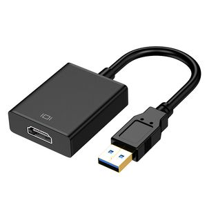 HD 1080p USB 3.0 para HDTV Converter Cables Adaptador gráfico multi -exibição para PC Laptop Projector HDTV LCD