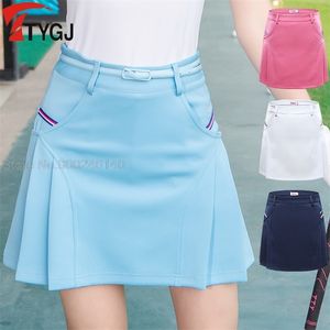 PGM Golf Apparel Women Short Skirt Female Summer Leisure Sport Skirt Girl Wear Anti-exposure Pleated Skirt Short Dress XS-XXL 220725