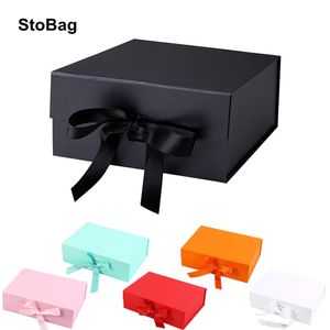 StoBag Thicken Gift Box With Lid Birthday Wedding Event & Party Favours Decoration Storage Wrap Bridesmaid Proposal 220427