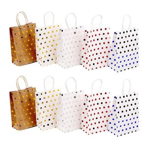 Embrulho de presente 12/24pcs kraft papel bronzing saco de bolsa de comida favorita caixas de doces portátil embalagem de aniversário decoração de festas de casamentogift