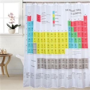 Periodic Table of Elements Bathroom Curtains Waterproof 3D Print Shower Curtain White Fabric Curtain For The Bath 210402
