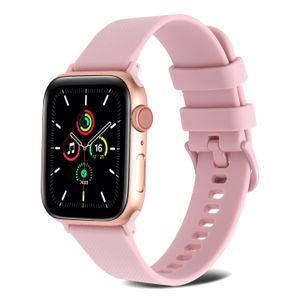 Rosa i Watch-remmar för Apple Watch Band Silikonarmband Kompatibel med iwatch Series 8 ultra 49mm 7 se 38MM 40MM 45MM Universal Colorful Replacement Wowen Strap