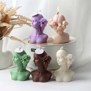 Kreative figurierte Körperkerzen exquisite Mädchen heimische Dekorative Duft Kerzen Geburtstagsgeschenke kleine aromatische Kerzen Schuss Requisiten