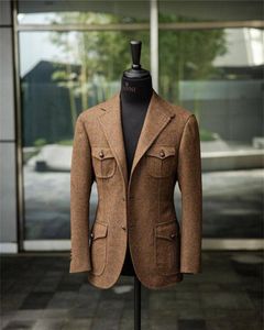 Erkekler Suits Blazers Kostüm D'Homme One Piece Erkekler Blazer Moda Düğün Smokin Özel Yapımı İki Düğme Erkek Balo Partisi Resmi Ceket