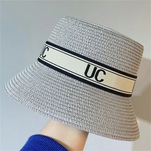 Halm hattar sommar fedora halm hatt bred grim mössa hink hattar utomhus strand hatt kvinnliga förpackningsbara solmössa resor cloches mössor