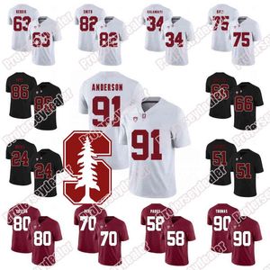 C202 Stanford 91 Henry Anderson 66 Harrison Phillips 58 David Parry 80 Eric Cotton 63 Nate Herbig 24 Quenton Meeks NCAA Futbol Forması