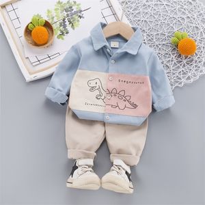 Baby Boys Clothes Autumn Kids Cartoon Dinosaur Shirt+Pants 2 Pieces Children Novelty style Suit Toddler For 0 1 2 3 4 Years 220507