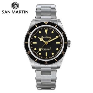 San Martin Men Watches 38mm Diver 6200 Retro Ghost Ghost Luxury Sapphire NH35 Automático Vintage Mecânica 20bar Luminous 220618