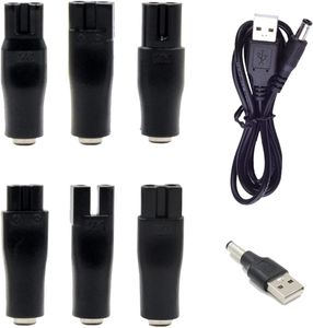Cordon d'alimentation du câble de 8 PCS Adaptateur USB de chargeur de remplacement 5V adapté à toutes sortes de tondeuses à cheveux électriques
