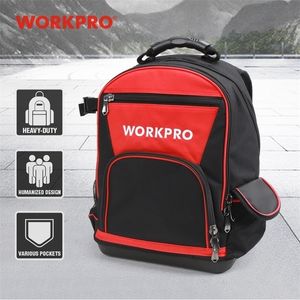 WORKPRO Tool Backpack Tradesman Organizer Bag Waterproof s Multifunction knapsack 17 Y200324