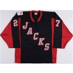 Chen37 C26 Men Steve Shrum 27 Odessa Jackalopes Hockey Jersey أو مخصص أي اسم أو رقم Retro Jersey