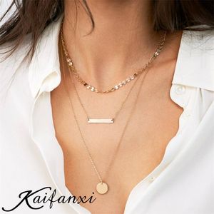 Wholesale round pearls for sale - Group buy Pendant Necklaces Round Kaifanxi Choker Pieces Chain Stainless Steel Pendants Bar Gold Pearl Match Necklace For WoPendant