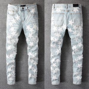 Hip Hop Mens Jeans Head Casual Long Pants Men Sportwear Jogger Tracksuit Causel Camouflage Stitching Trousers232h