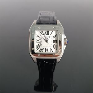 Samochód luksusowy męski zegarek mechaniczny automatyczny kwadratowy zegarek warstwy Tier Cowhide opaska 40 mm Sapphire Mirror Montre de Luxe Watch Dhgates Watch LB HJd