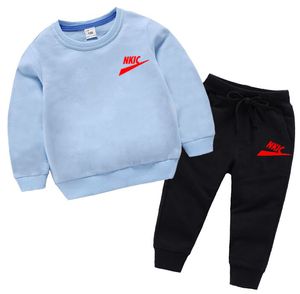 男の子の女の子2pcs/セットブランドロゴ服子供