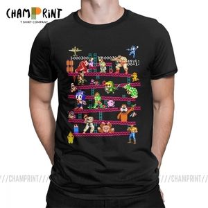 Herr Arcade Game Collage T-shirts FC Console T-shirt i vintagestil Klassisk LA Camiseta bomullskläder Plus Size T-shirt 220408