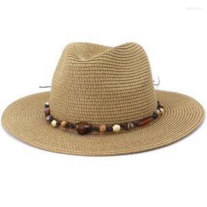 Geniş Memlu Şapkalar HT3639 Panama Şapkası Yaz Güneşi Kadınlar İçin Erkek Plaj Saman Erkekler UV Koruma Kapağı Erkek Kadın Eger22