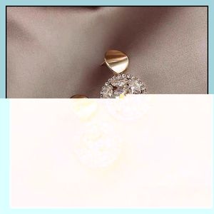 Post Baumeln Ohrringe großhandel-Gestüt Ohrringe Schmuck S1514 Fashion S925 Sier Post Crystal Rhinstone Elegante Dangle Drop Lieferung CFEQR
