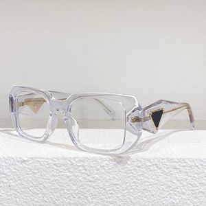 Neue Farbe Designer Mode Sonnenbrille PR 17WS Männer Frauen Rechteckige Quadratische Transparente Sonnenbrille Dreieck Grafik Bügel UV-Schutz Band Box