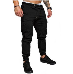 Mens Cargo Pants Drawstring Jogger Chinos Male Work Pants Cotton Trousers Tactical Pants Outdoor Trousers Grey Army Sweatpants