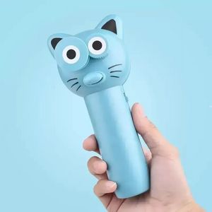 NEU NEU Neues und eigenartiges Dekompressionsspielzeug Handheld Cute Cat String Rope Launcher Propeller mit 2 Seilen Elektrisch