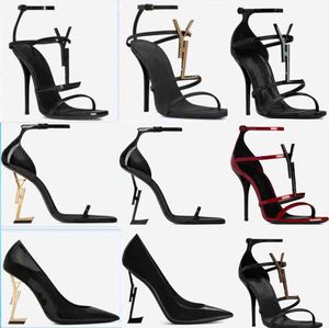 Paris Women Dress Shoes Red Bottom High-heeled Luxurys Designers Shoe 10cm Heels Black Golden Gold Wedding Bottoms