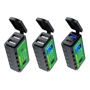 Dual USB TYP C Motorrad-Ladegerät, 12 V, 3,1 A/4,8 A, wasserdichter SAE-zu-USB-Schnellladeadapter mit Ein-/Aus-Schalter für mobiles Handy-GPS