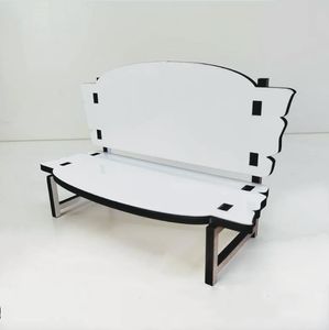 昇華空白MDFベンチ装飾品パーソナライズされた装飾オブジェクト熱転送木製椅子モデリング装飾品DIYホームアクセサリーB6