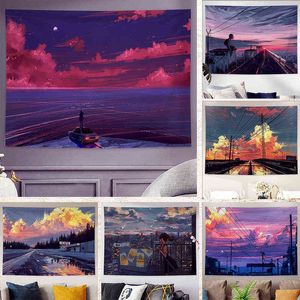 Bela Wall Decoration Twilight Carpet Sunset Hanging Takestries J220804