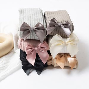 赤ちゃんの靴下0-12歳の子供春秋の冬の弓のタイツ綿の女の子パンストキッズ幼児幼いコラントタイツ182 e3